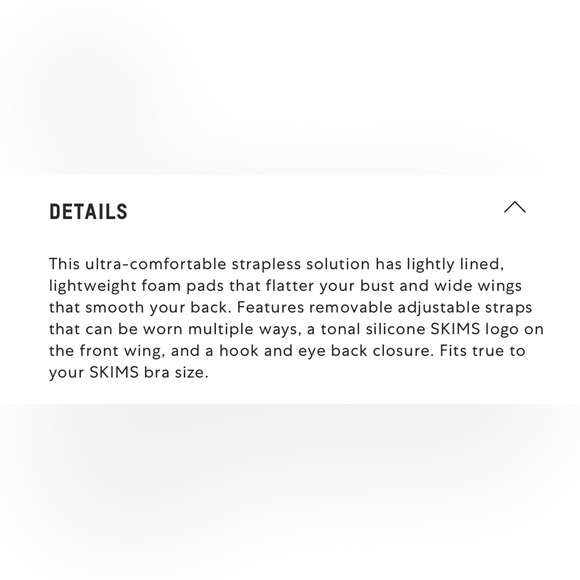 SKIMS - wireless strapless bra in cocoa size 34C BNWT - Picture 6 of 9